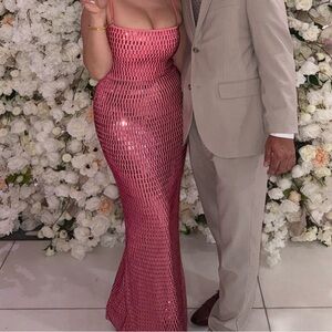 Oh Polly Amaya Dress in Watermelon Pink